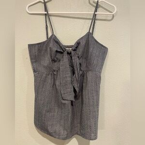 a.n.a Blue Gray Camisole with Bow Accent